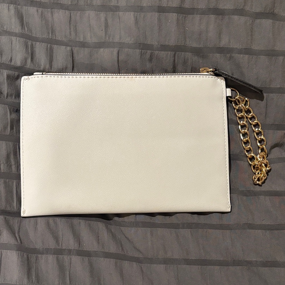 GUESS Ivory Clutch with Gold Accent - Picture 2 of 4